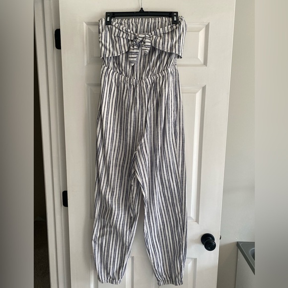 aerie Pants - Aerie Striped Strapless Jumper Size M